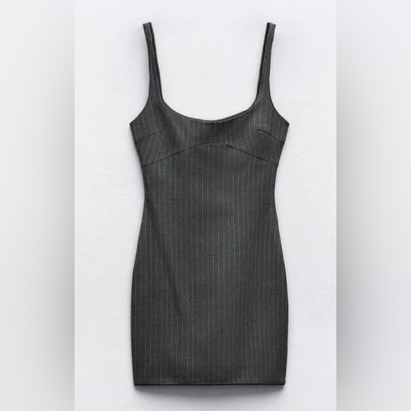 Zara Pinstripe Mini Dress - Picture 10 of 10